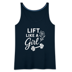Lift Like a Girl Tank Top - deep navy