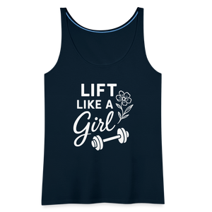 Lift Like a Girl Tank Top - deep navy