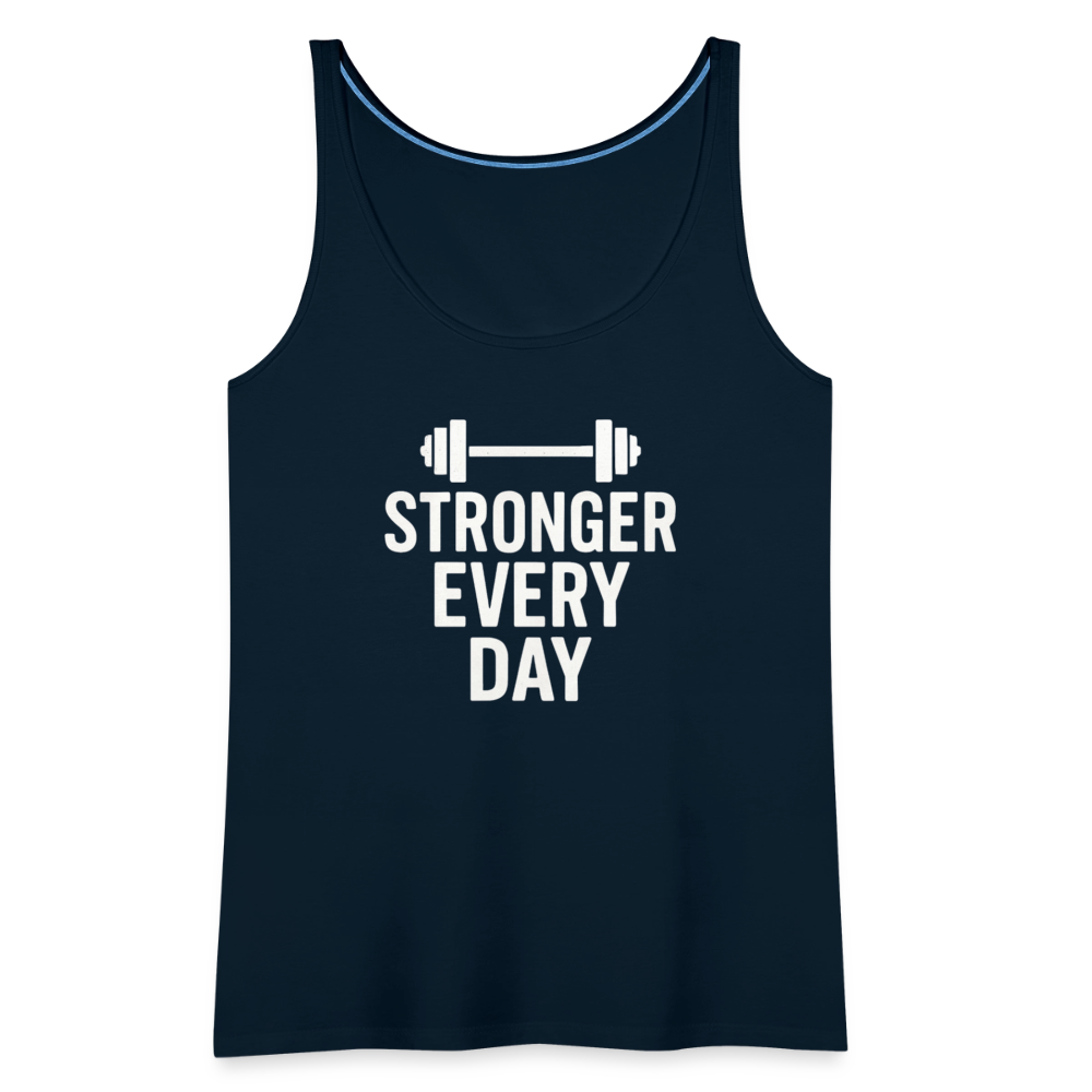 Stronger Every Day Tank Top - deep navy
