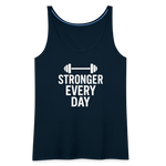 Stronger Every Day Tank Top - deep navy