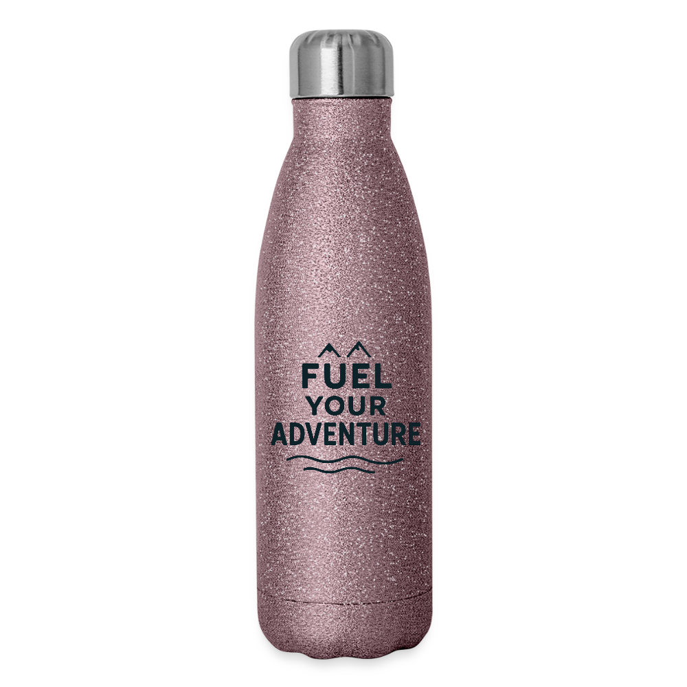 Fuel Your Adventure Bottle - pink glitter