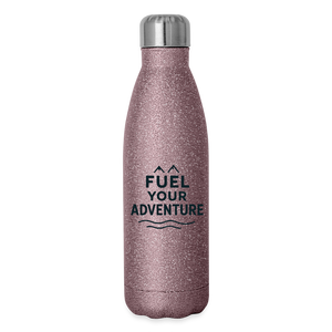Fuel Your Adventure Bottle - pink glitter