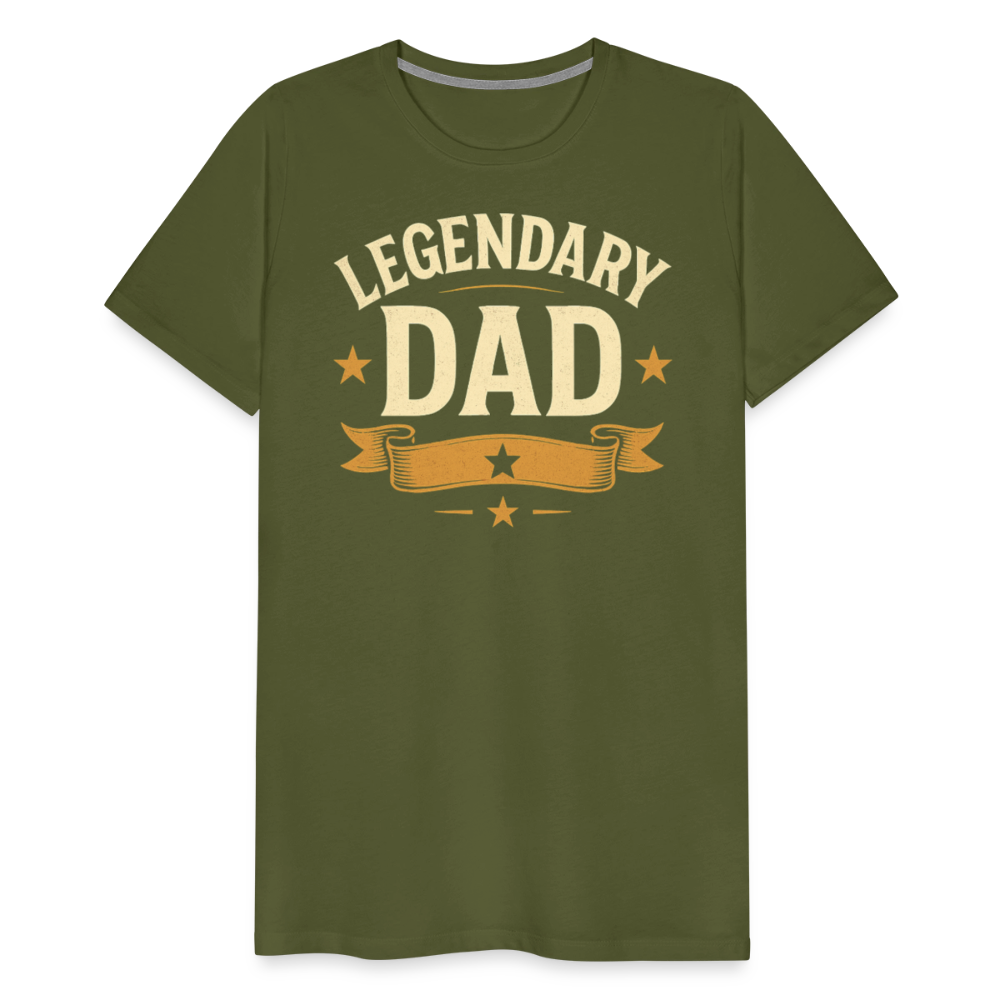 Legendary Dad T-shirt - Vintage Father's Day Gift, Best Dad Shirt - olive green