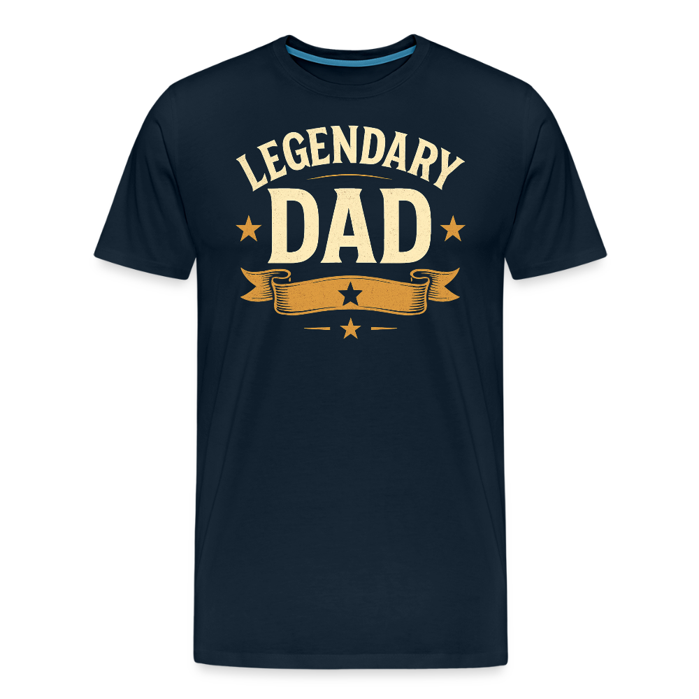 Legendary Dad T-shirt - Vintage Father's Day Gift, Best Dad Shirt - deep navy