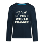 Future World Changer Kids Long Sleeve Tee - deep navy