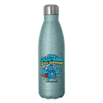 Stay Hydrated, Stay Awesome Bottle - turquoise glitter