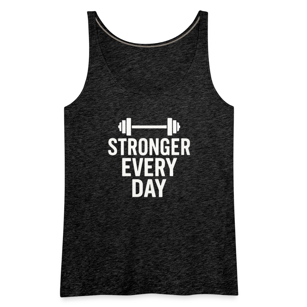 Stronger Every Day Tank Top - charcoal grey