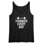 Stronger Every Day Tank Top - charcoal grey