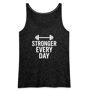 Stronger Every Day Tank Top - charcoal grey