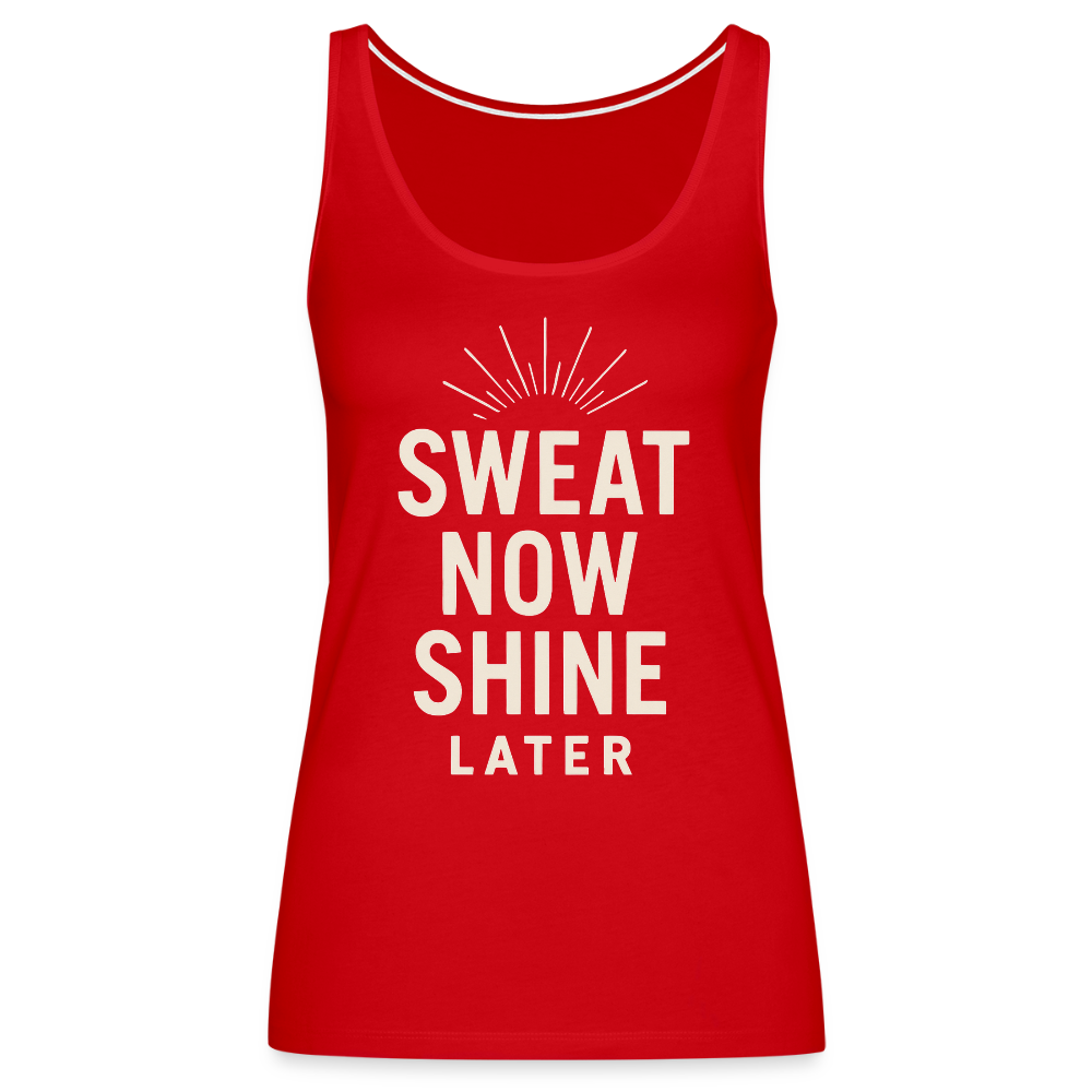 Sweat Now, Shine Later Tank Top - red