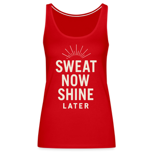 Sweat Now, Shine Later Tank Top - red