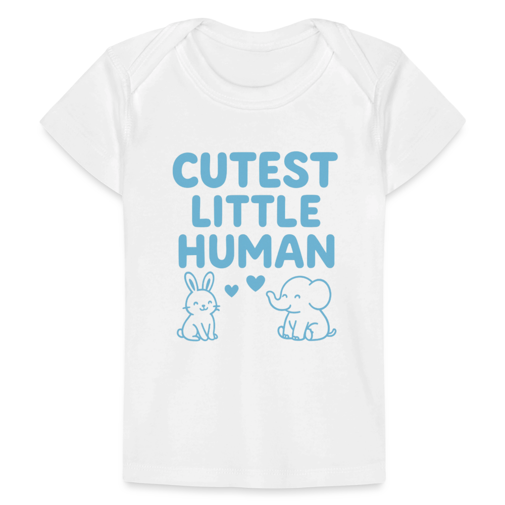 Cutest Little Human Baby Tee - white