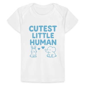 Cutest Little Human Baby Tee - white