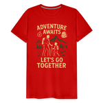 Adventure Awaits, Let’s Go Together T-shirt - Family Adventure Shirt - red
