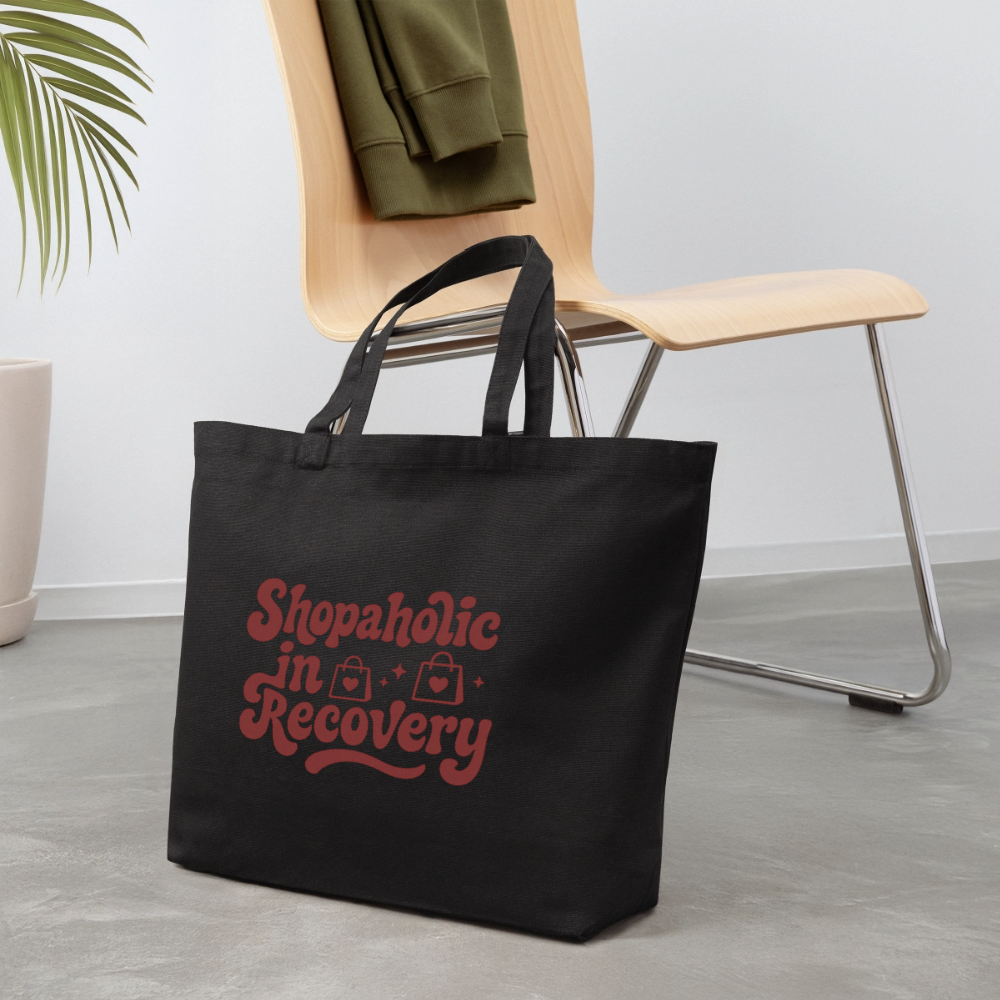 Shopaholic in Recovery Tote Bag - black