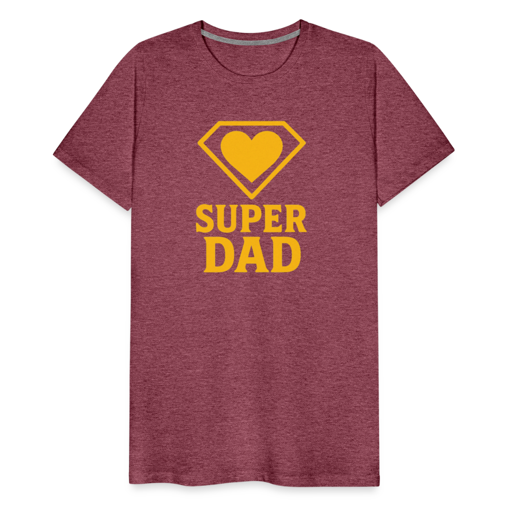 Super Dad T-shirt - Father's Day Gift, Superhero Dad Shirt - heather burgundy