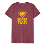 Super Dad T-shirt - Father's Day Gift, Superhero Dad Shirt - heather burgundy