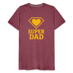 Super Dad T-shirt - Father's Day Gift, Superhero Dad Shirt - heather burgundy