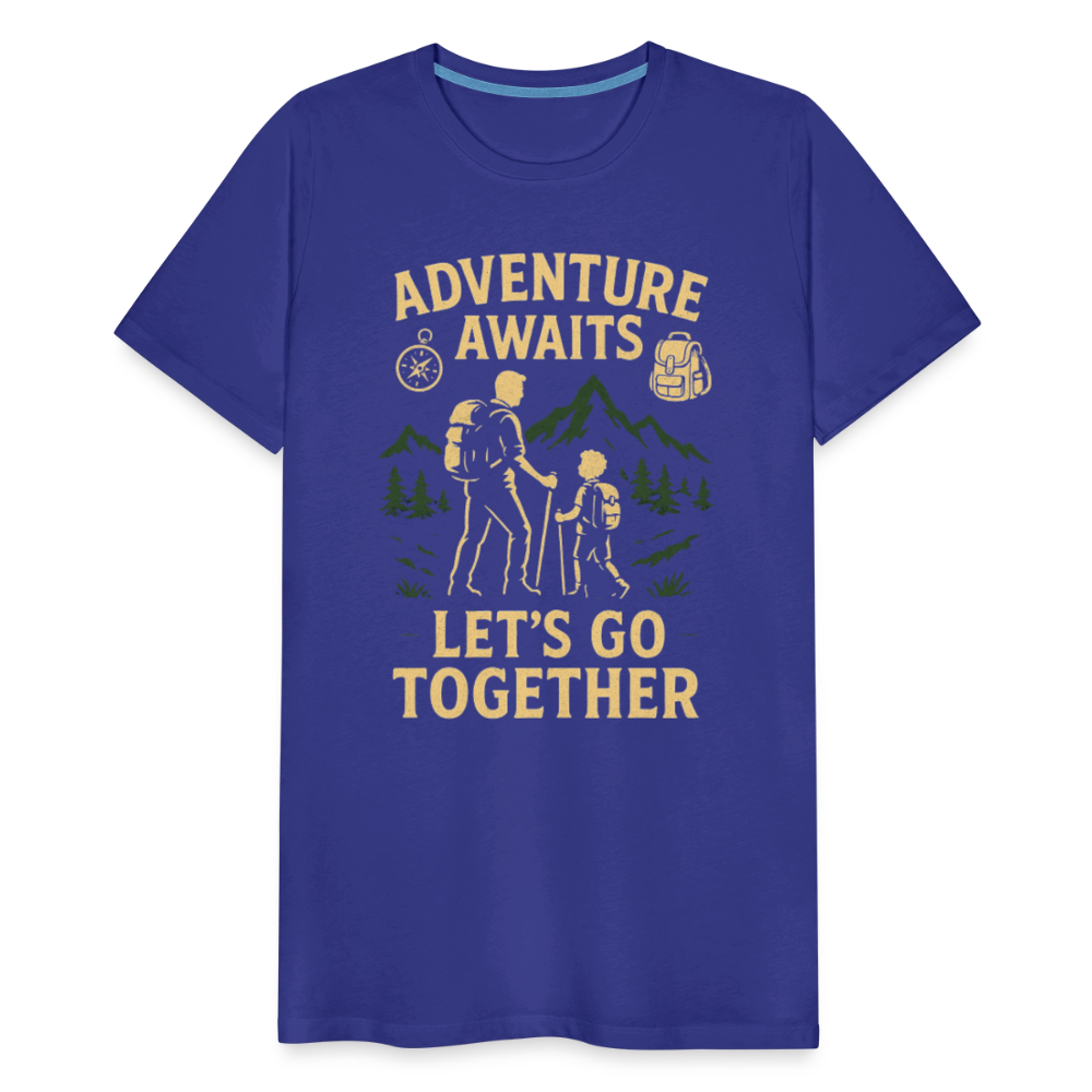 Adventure Awaits, Let’s Go Together T-shirt - Family Adventure Shirt - royal blue