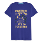 Adventure Awaits, Let’s Go Together T-shirt - Family Adventure Shirt - royal blue