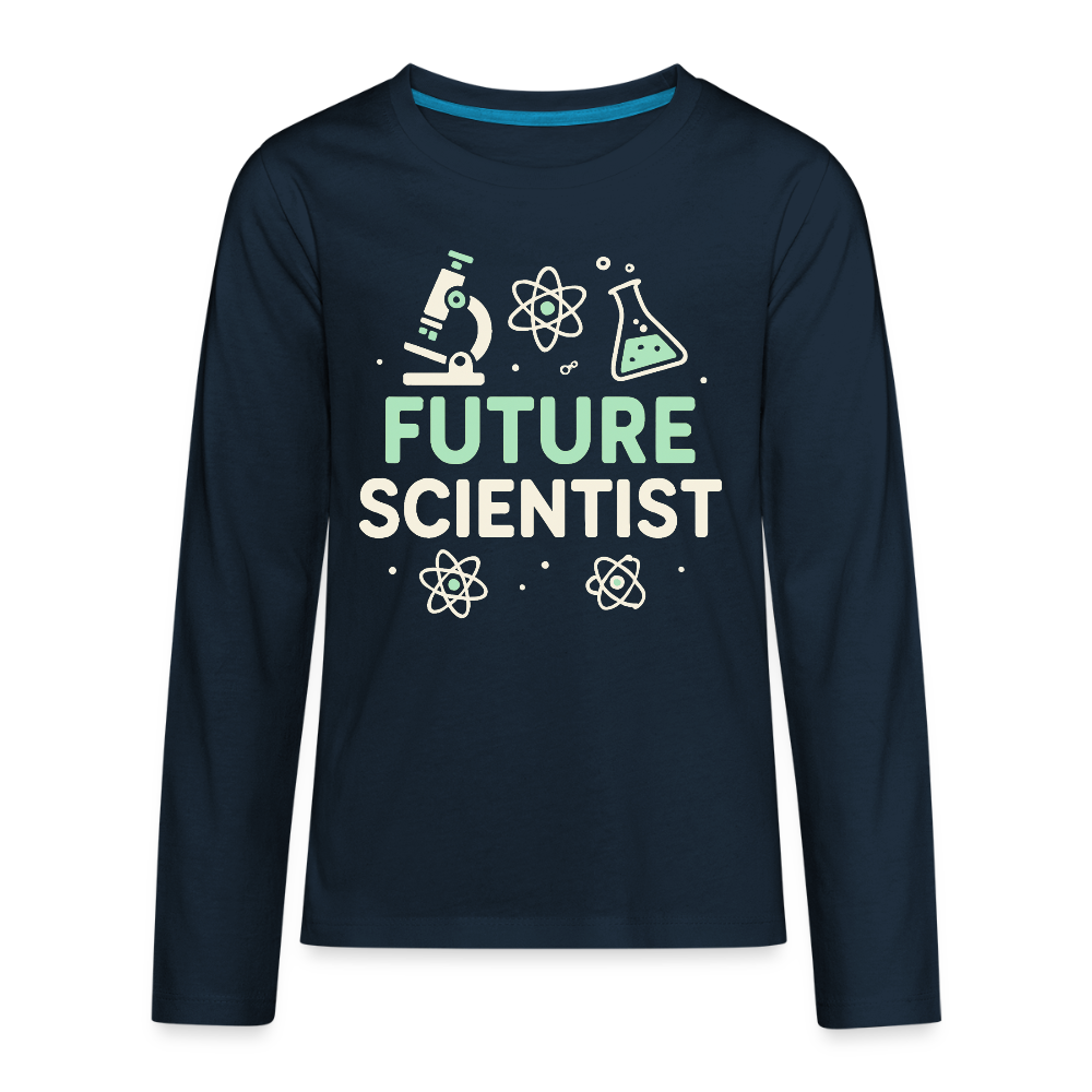 Future Scientist Kids Long Sleeve Tee - deep navy