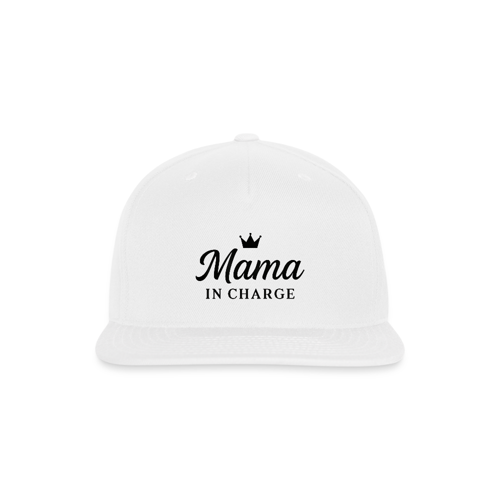 Mama in Charge Baseball Hat - white