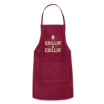 Grillin’ & Chillin’ Apron - burgundy