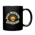 Good Morning, Sunshine Mug - Cheerful, Positive Gift for Start of the Day - black