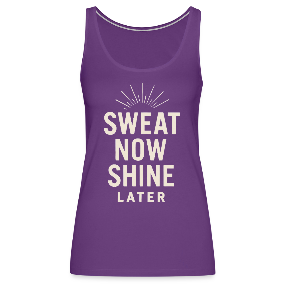 Sweat Now, Shine Later Tank Top - purple