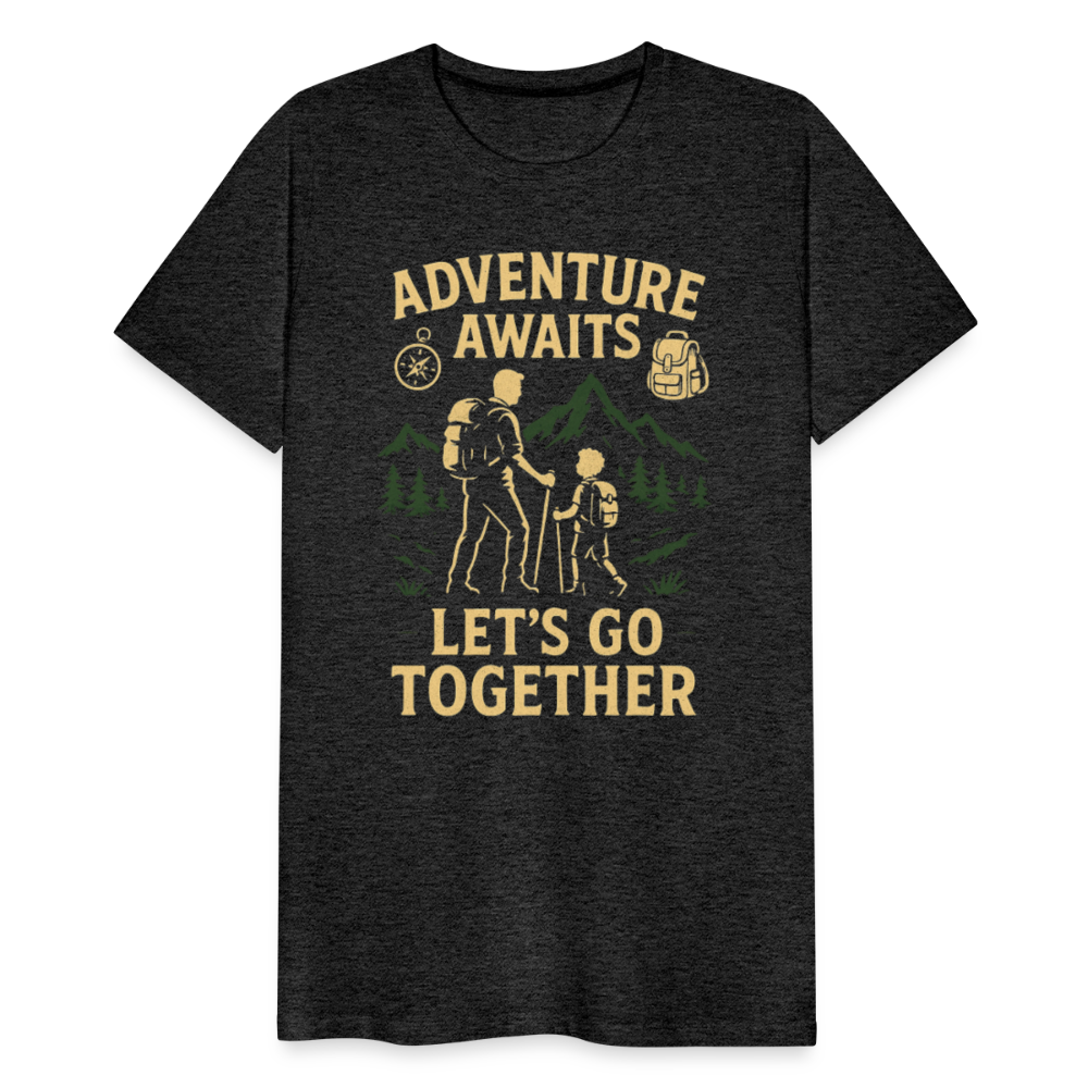 Adventure Awaits, Let’s Go Together T-shirt - Family Adventure Shirt - charcoal grey