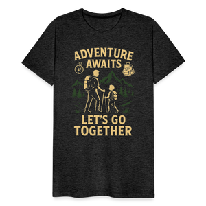 Adventure Awaits, Let’s Go Together T-shirt - Family Adventure Shirt - charcoal grey