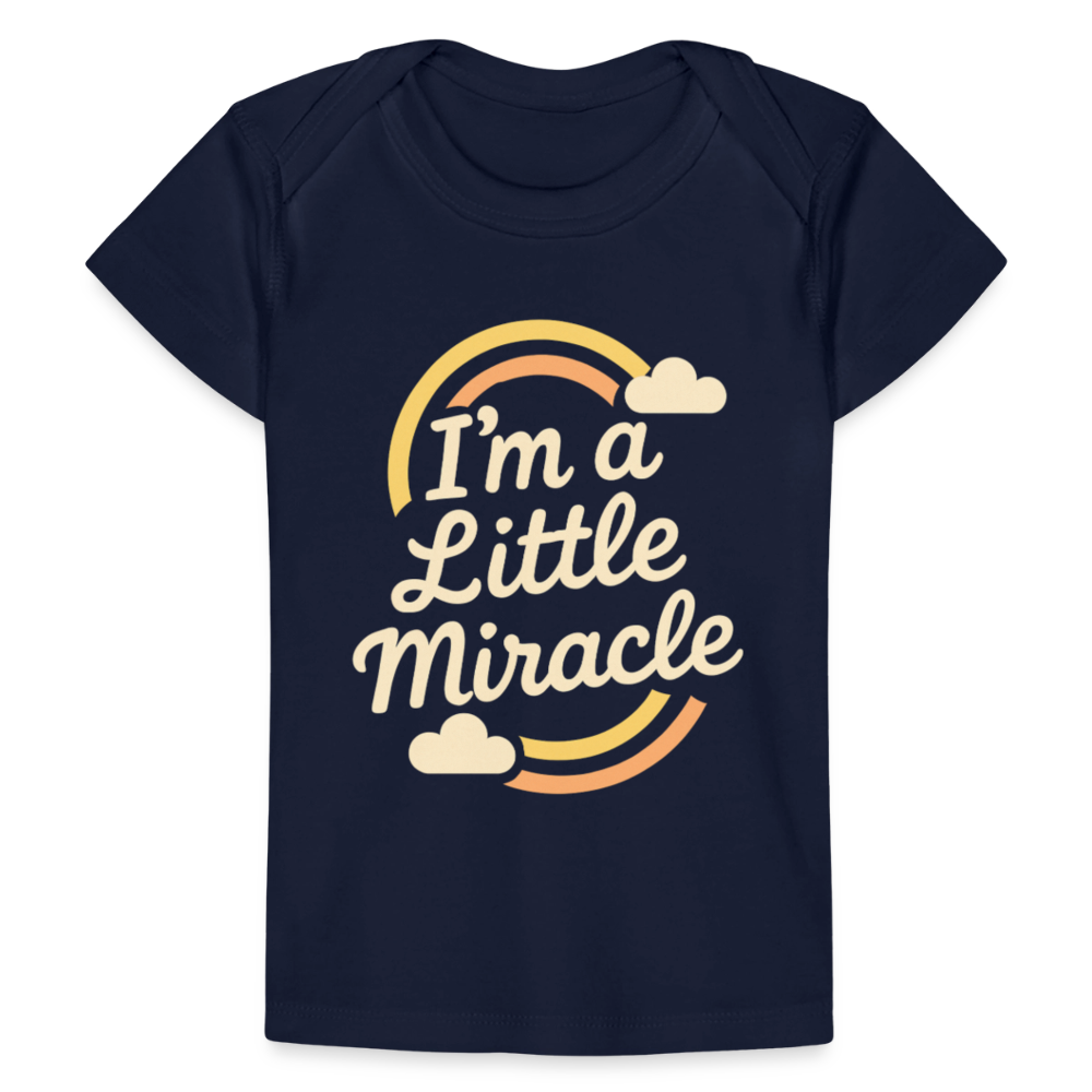 I'm a Little Miracle Baby Tee - dark navy