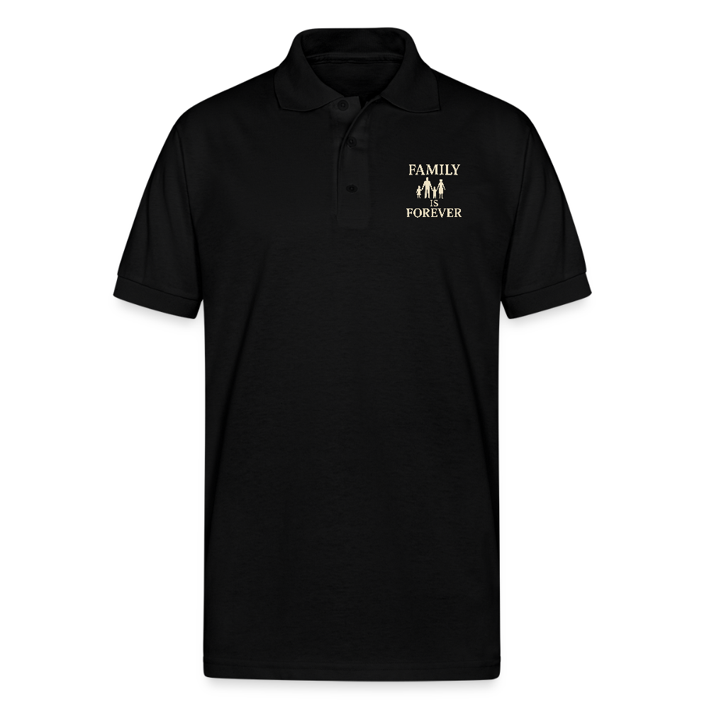 Family is Forever Polo T-shirt - black