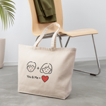 You + Me = Love Tote Bag - natural