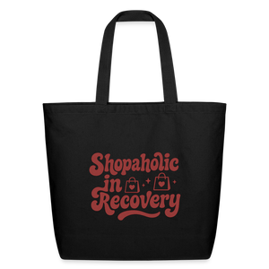 Shopaholic in Recovery Tote Bag - black