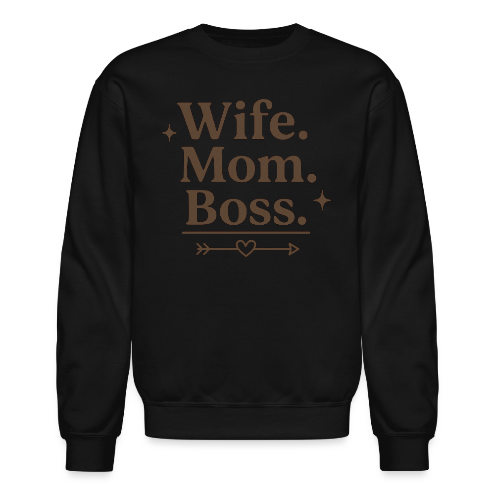Wife. Mom. Boss. Sweatshirt - black