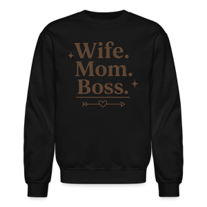 Wife. Mom. Boss. Sweatshirt - black
