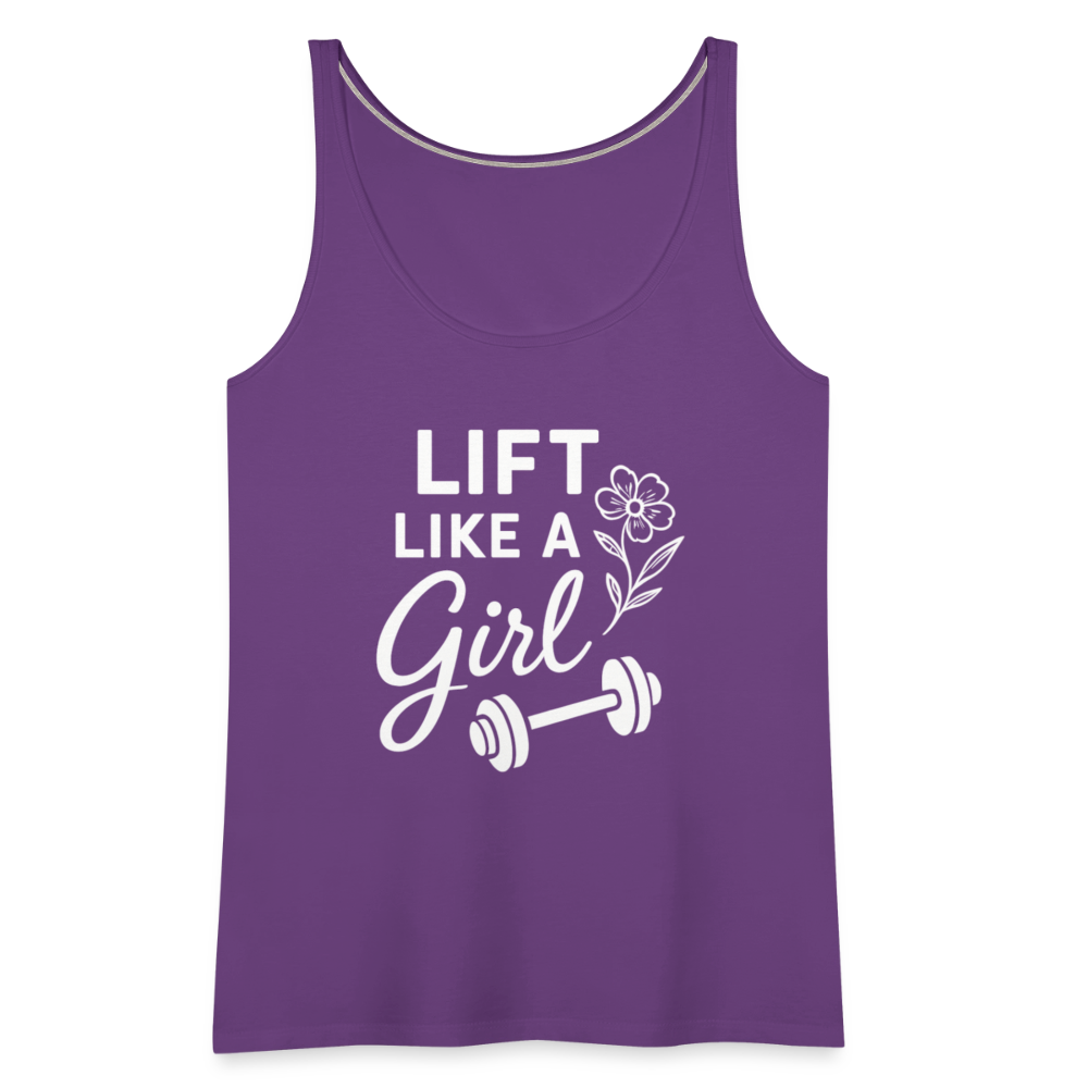 Lift Like a Girl Tank Top - purple