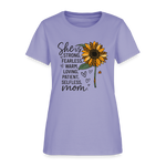 She is Strong, Fearless, Warm, Loving, Patient, Selfless, Mom Women’s T-shirt - lavender