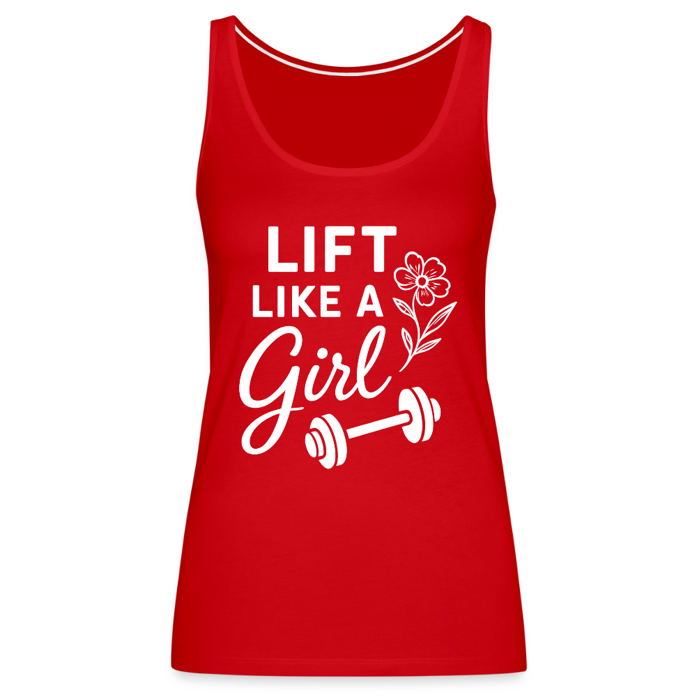 Lift Like a Girl Tank Top - red