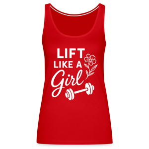 Lift Like a Girl Tank Top - red