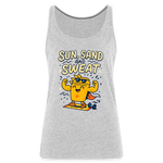 Sun, Sand, and Sweat Tank Top - heather gray