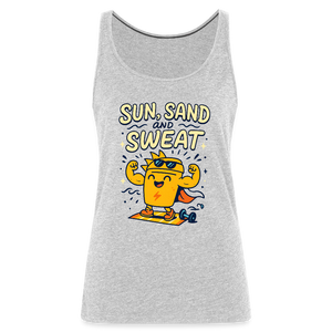 Sun, Sand, and Sweat Tank Top - heather gray