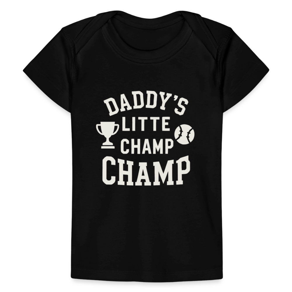 Daddy’s Little Champ Baby Tee - black