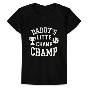 Daddy’s Little Champ Baby Tee - black