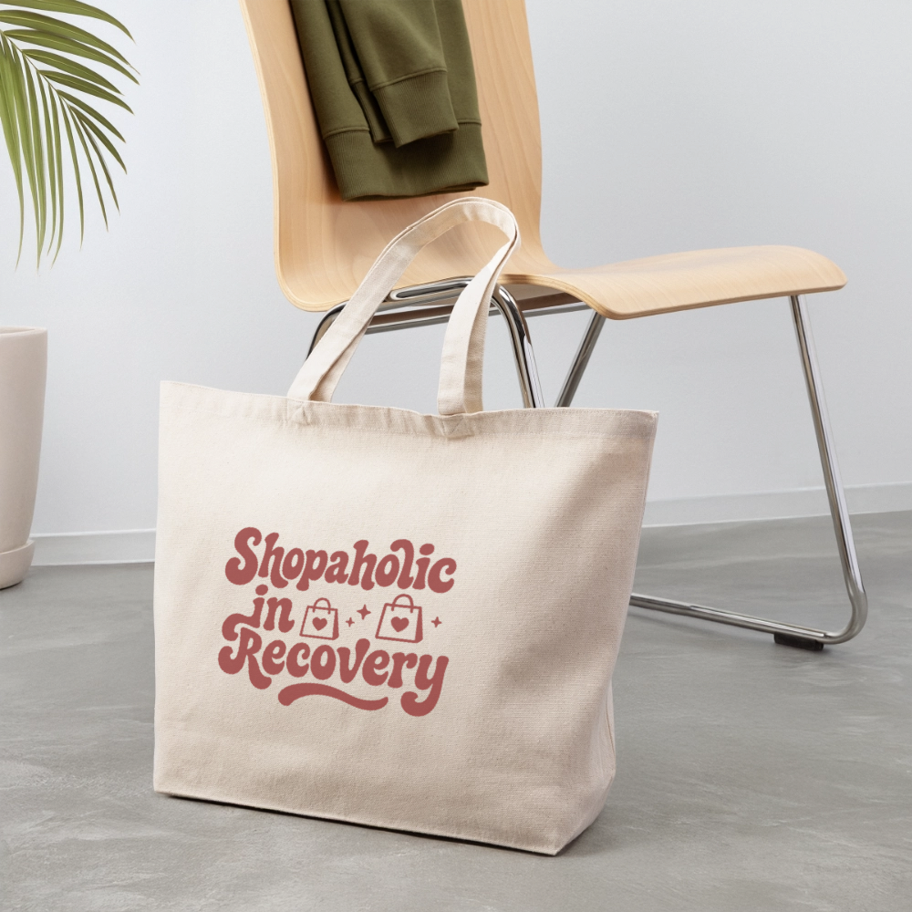 Shopaholic in Recovery Tote Bag - natural