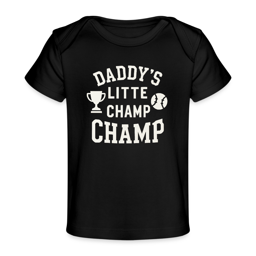 Daddy’s Little Champ Baby Tee - black