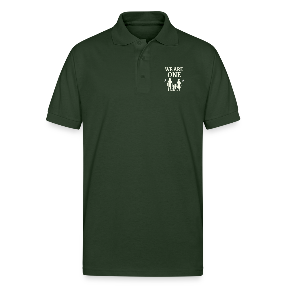 We Are One  Polo T-shirt - forest green