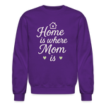Home Is Where Mom Is Sweatshirt - purple