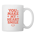 You Make My Heart Smile Mug - Sweet, Heartfelt Gift for Loved Ones - white